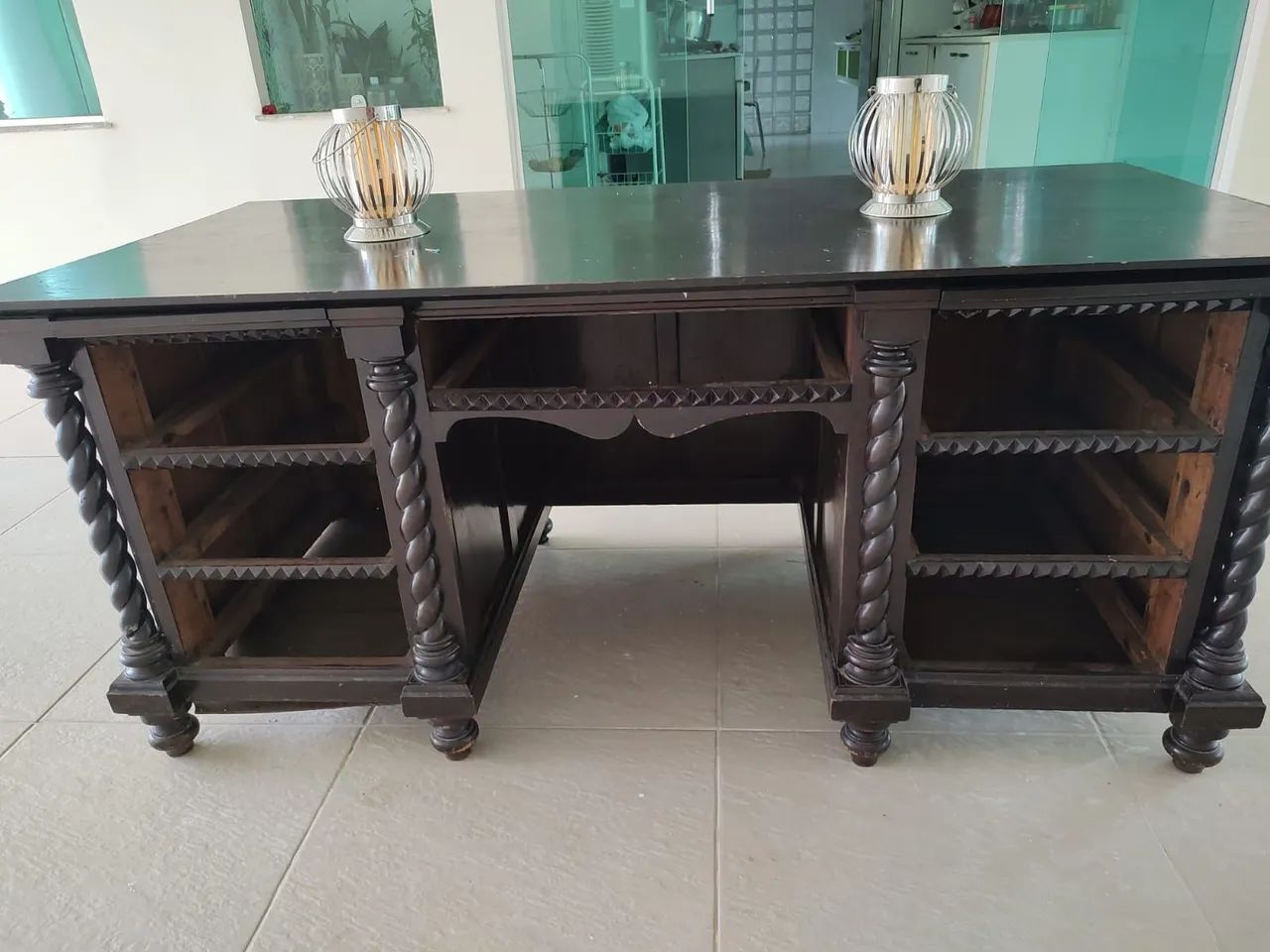 MESA ANTIGA DE MADEIRA - Foto 2