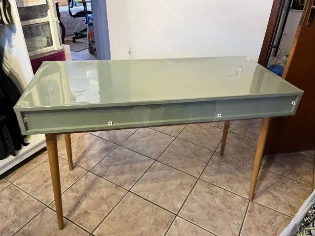 Escrivaninha 2 gavetão Verde Jade 120 cm x 53 cm - Foto 3