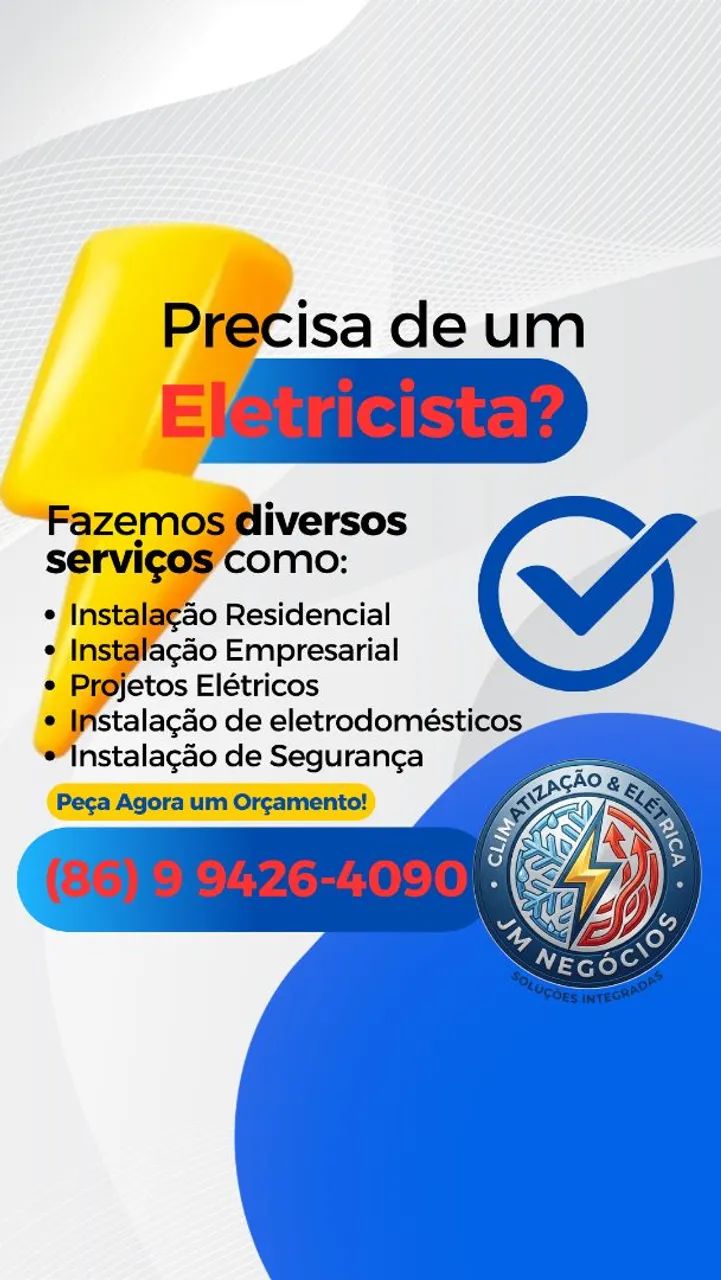 Serviços de eletricista profissional.