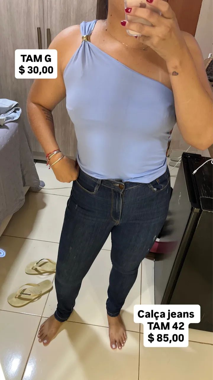 Bazar da Anne cropped calça vestidos  - Foto 2