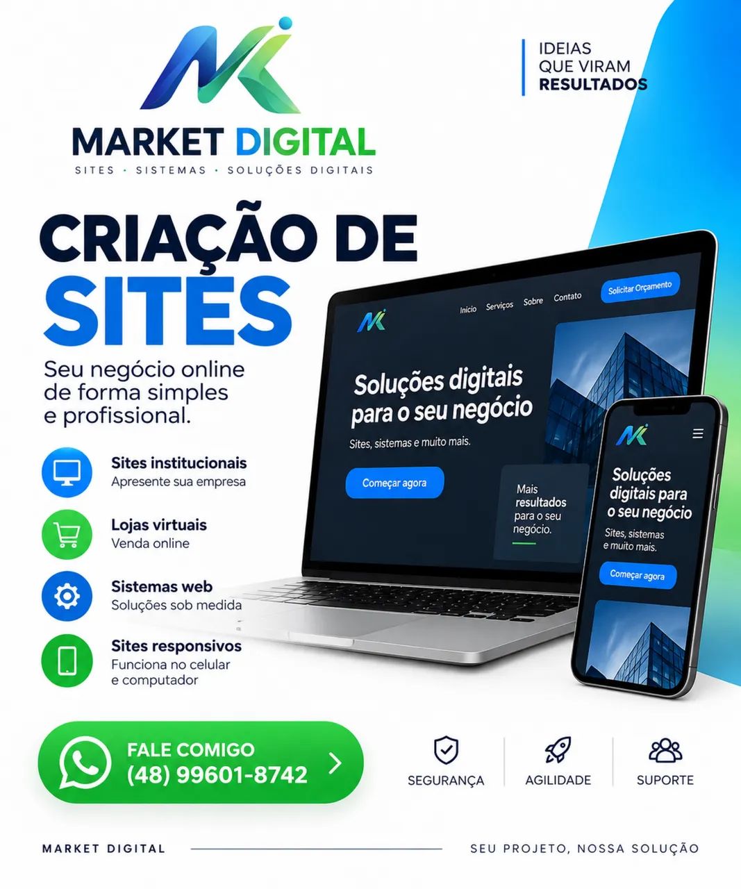 Criamos seu site 