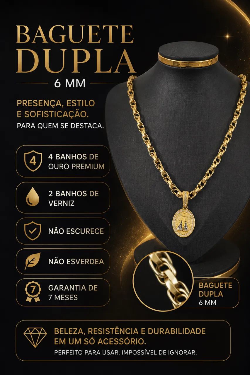 Baguete dupla 6 mm