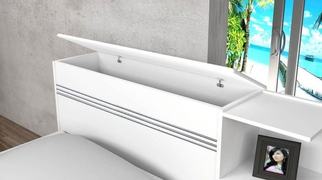Quarto bicama solteiro com gavetas e baú  - Foto 3