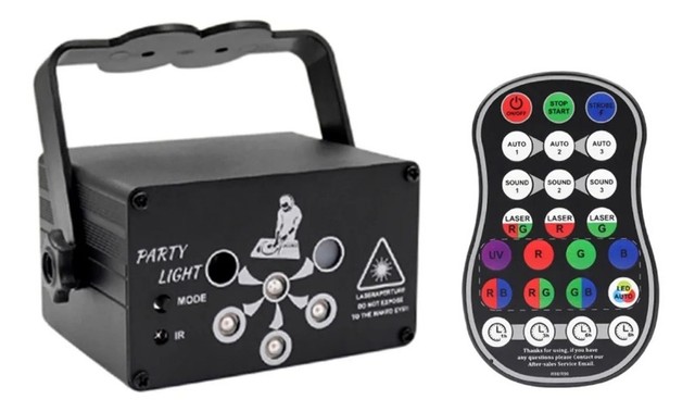 Projetor Laser e Led Rgb e Luz Negra Usb - Foto 3
