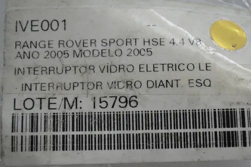 Botão Comando Dianteiro Esquerdo Vidro Range Rover Original - Foto 5