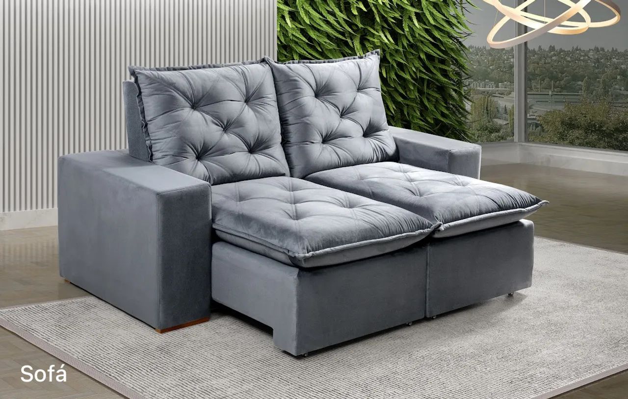 Sofá Retrátil Reclinável Minas 1,90m OFERTA t322 - Foto 2