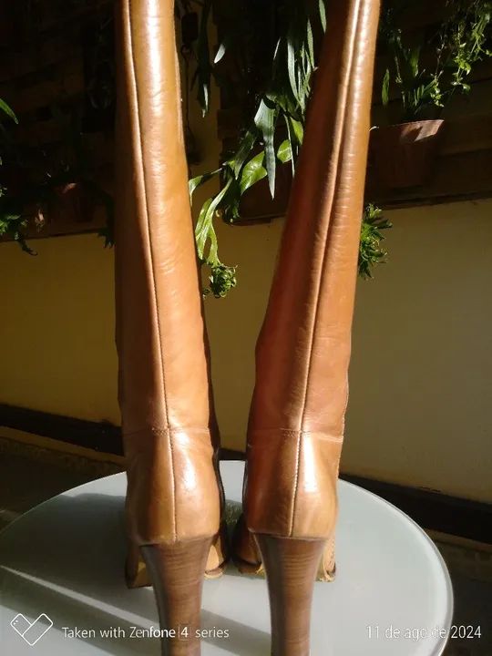 Bota de couro Legítimo Cano longo - Foto 4