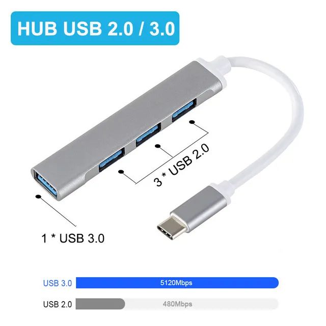 Hub Usb 3.0 4 Portas 5 Gbps Super Rapido Mouse Teclado Hd - Foto 3