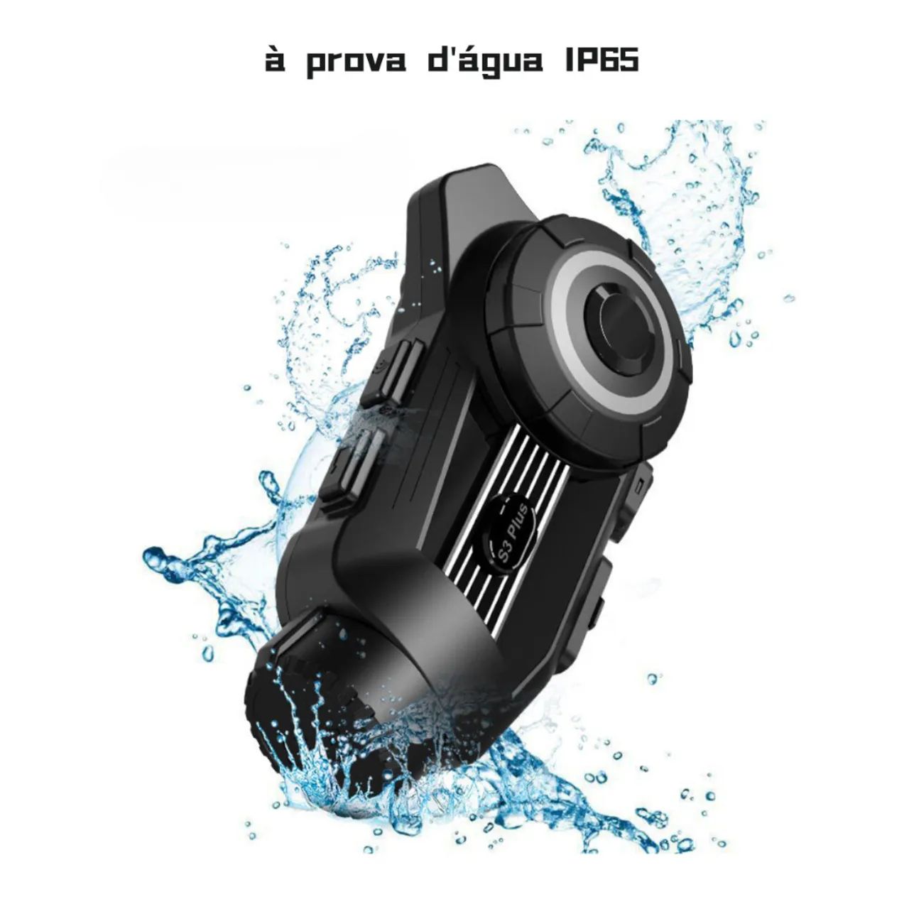 Fone de Ouvido p/Capacete moto com Intercomunicador Bluetooth e Câmera Integrada LE-2473 - Foto 2