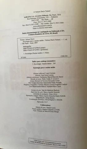 Livro Sociologia para o Ensino Médio Nelson Dacio Tomazi - Foto 4