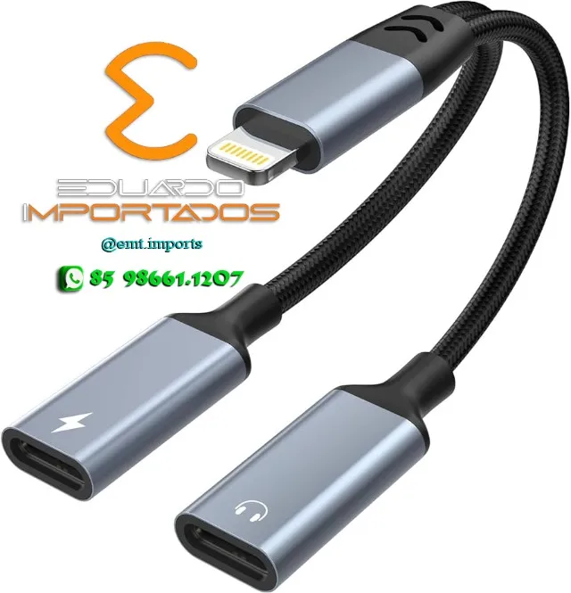 Cabo Adaptador Lightning Macho X 2 Femeas Lightning CBA20
