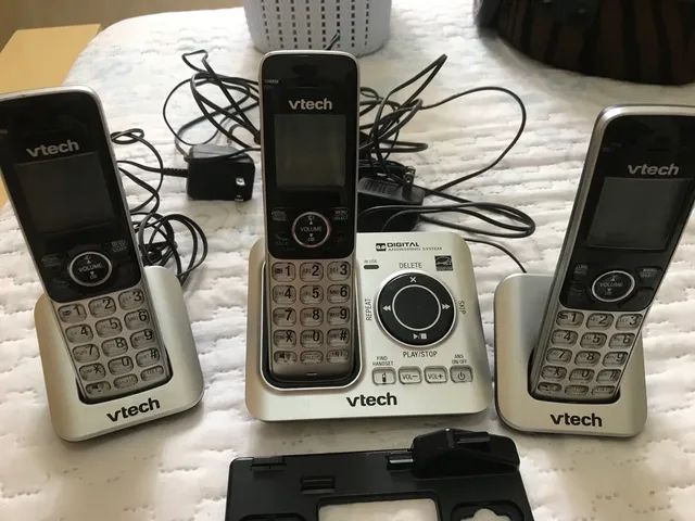 telefone sem fio handset cordless vtech cs6629-3 - Foto 4