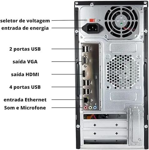 Computador Pc Cpu Desktop I3 4Gb SSD 120GB - Foto 4
