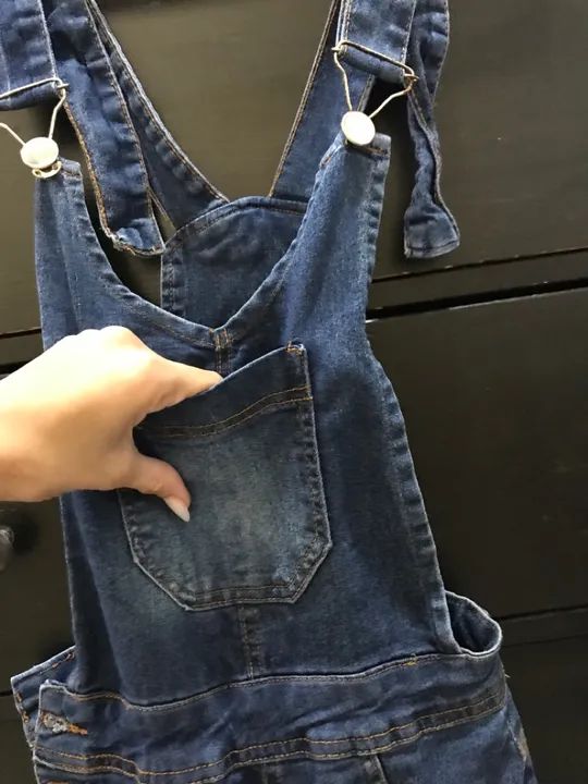 Macacão jeans feminino - Foto 4