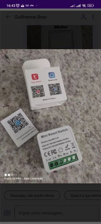 Mini Interruptor Inteligente (tipo sonoff) - Foto 3