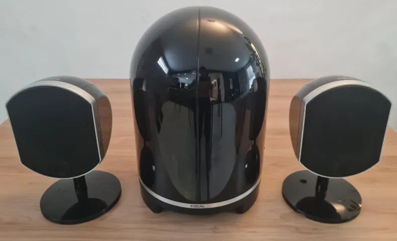 Kit Caixas Francesa Hi End  Focal + Subwoofer Ativo Focal Dome 