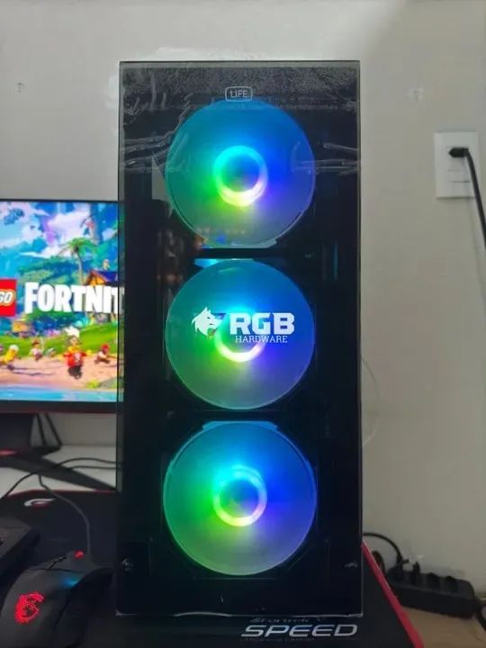 PC Gamer completo Monitor 24pl Ryzen 5 4500  RX 6600 1 Ano de garantia