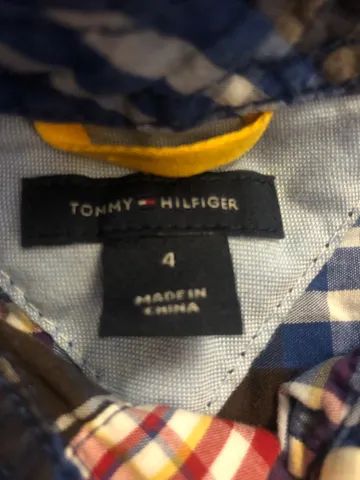 Camisa xadrez infantil tam 4 Tommy Hilfiger importada festa junina - Foto 5