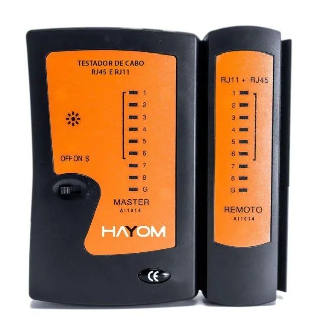 Testador De Cabo De Rede Rj45 E Rj11 Master e Apoio - 188