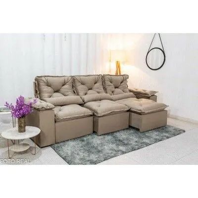 Sofá Retrátil Reclinável 2.70m Leme  rf862m - Foto 3