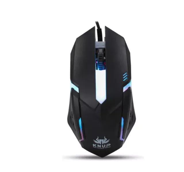 Kit Teclado Gamer Usb Knup Kp-te115 Membrana Com Mouse Rgb Luminoso Cor Do Mouse Preto Cor - Foto 3