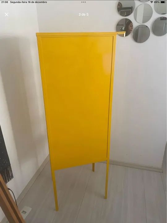 Cristaleira retrô de vidro amarelo - Foto 5