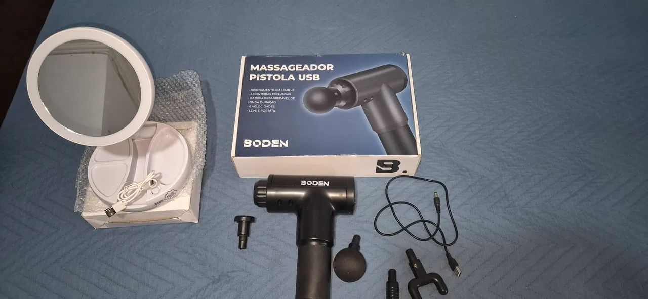 Massageador e espelho com Led e Grau. 