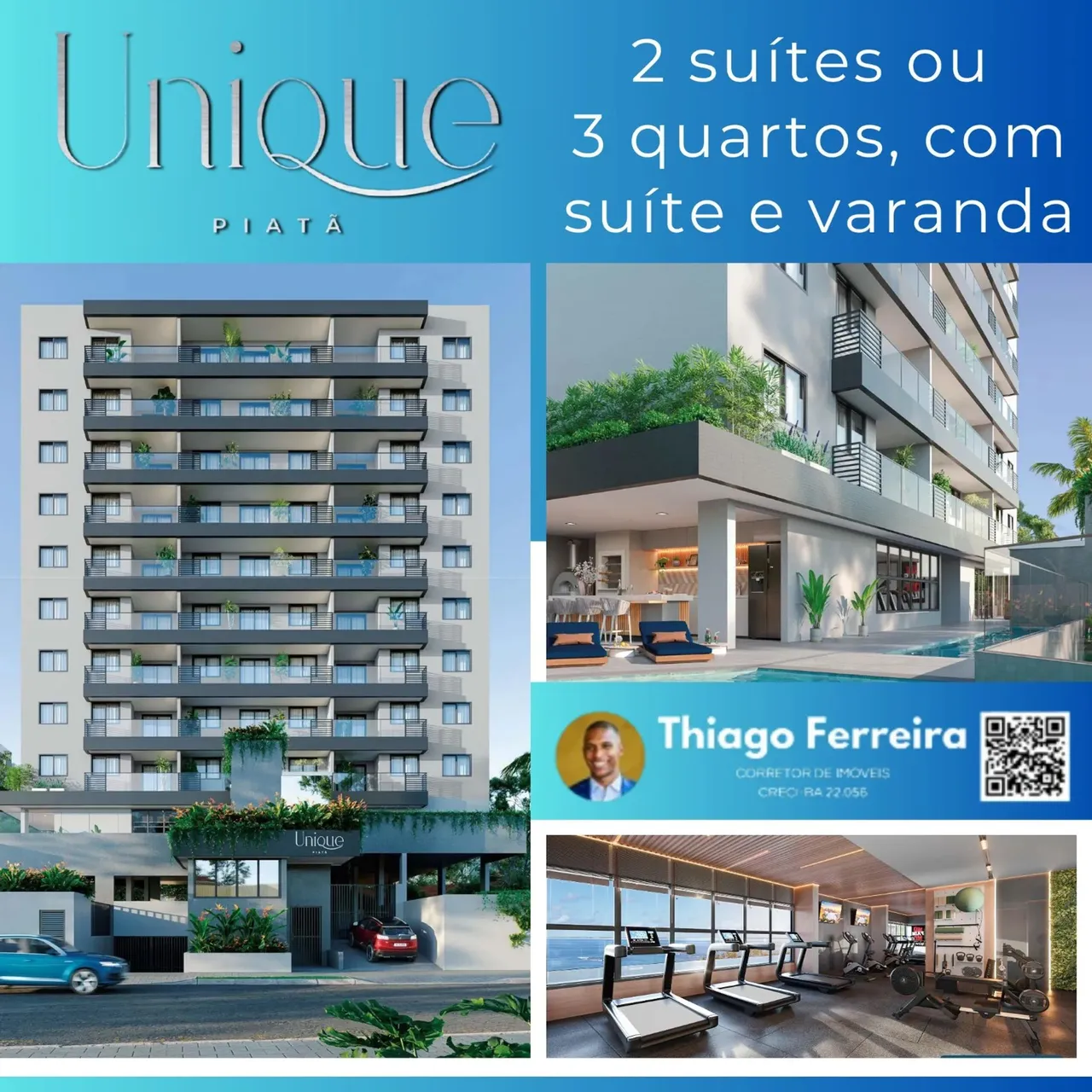 Unique Piatã, 2 E 3 Quartos, Opções De 52M² Ou 72M² E 1 Ou 2 Vagas De Garagem. CHMKHF