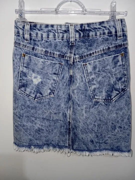 Saia Jeans  Botões - Foto 3