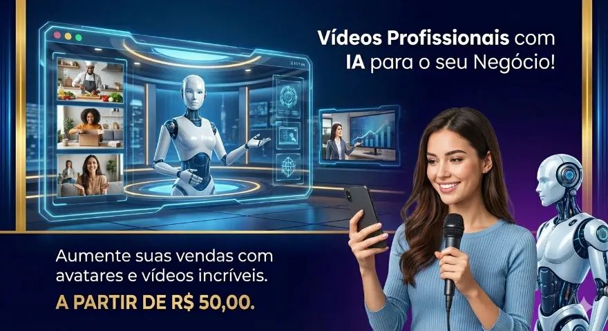 Vídeos cinematográficos com IA para Comércio