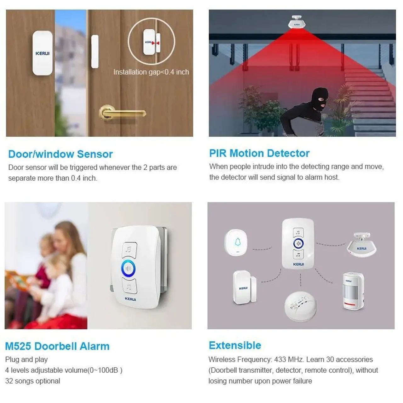 Sensor de Portas e Janelas Com Alarme (Original e Lacrado) - Foto 4