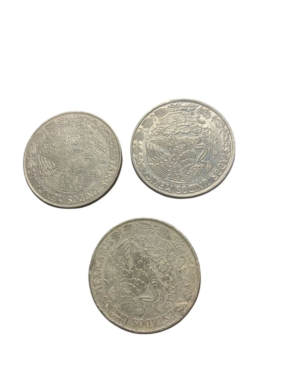 Conjunto de Moedas e uma Nota de 100 Pesos Mexicanos  - Foto 3