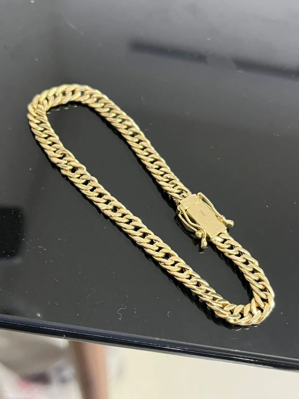 Pulseira Nova Ouro 18k Fecho gaveta