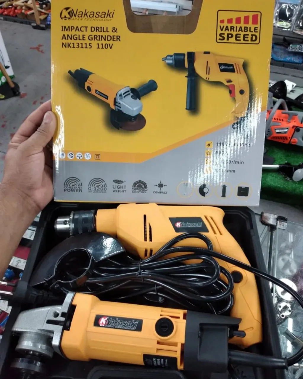 Furadeira e Esmerilhadeira de Impacto 110V - Nakasaki - Promoção aproveite