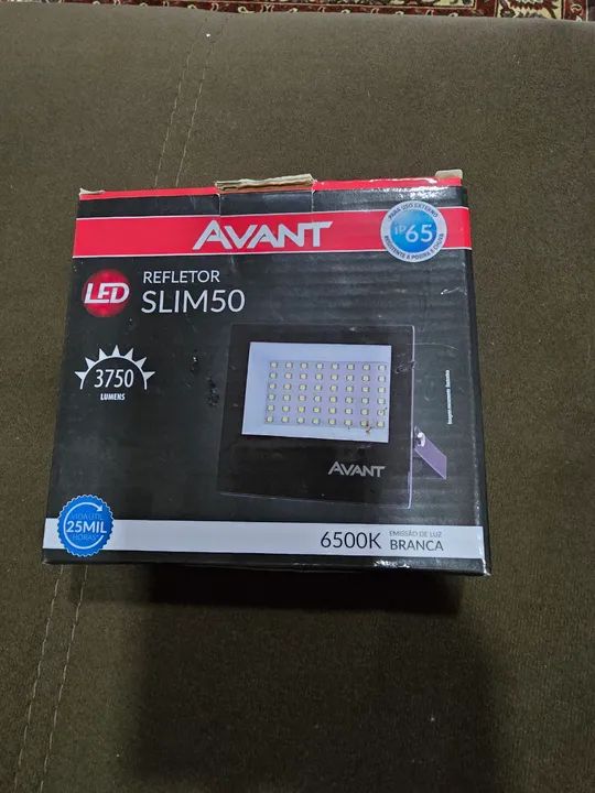 Refletor LED Slim 50W Avant 6500K Branco