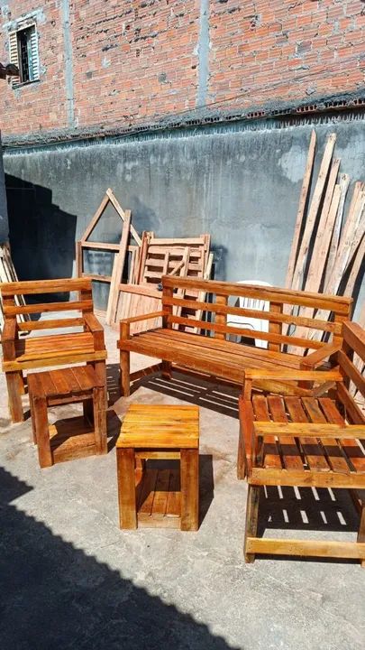 Conjunto de sofá em palete - Foto 2