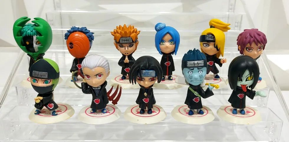 Coleção Akatsuki Completa Naruto Gashapon Itachi Obito Pain