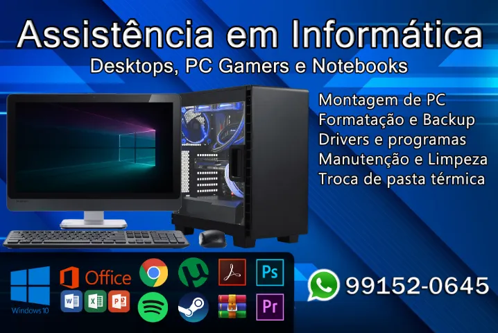 Técnico de informática - Montagem de PC Gamer e Serviços gerais