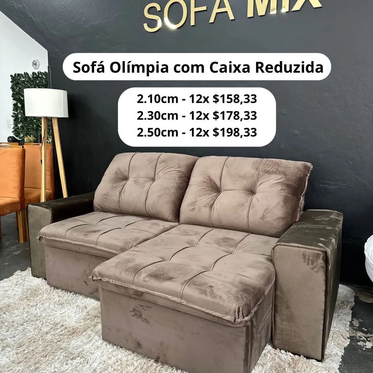 Sofá sem caixa  1,60 mts Confortável e Moderno - Foto 3