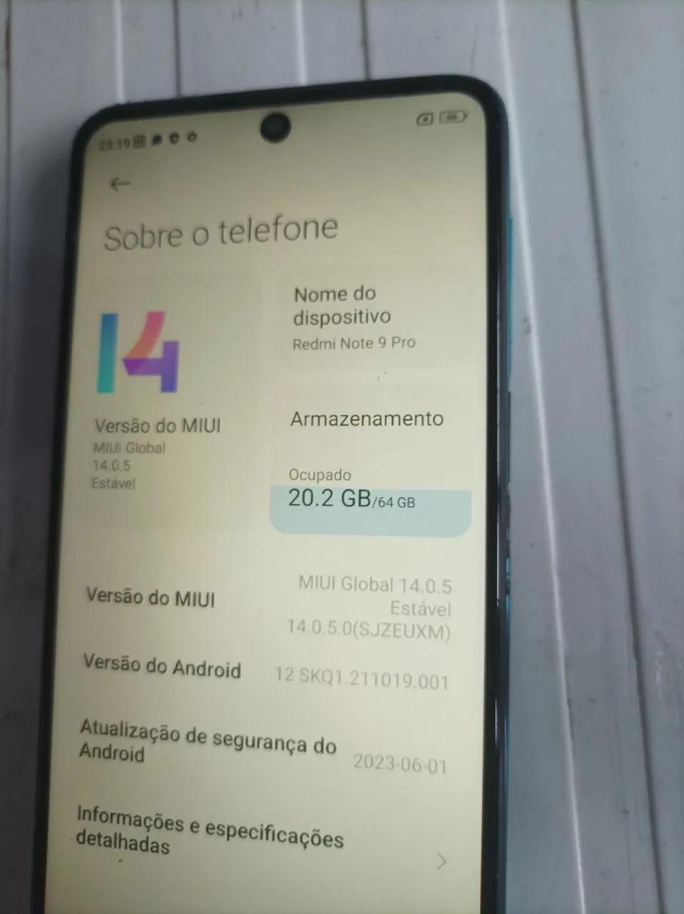 Celular Xiaomi Note 9 Pro 64gn 6gb de ram todo bom