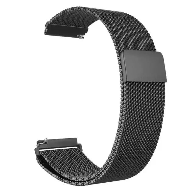 Pulseira Metal Aço milanesa 22mm e 20mm Cor Preto ou Dourado
