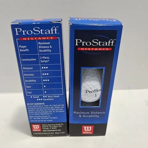 Bolas de Golfe Wilson ProStaff Distance - Caixa com 3 unidades.