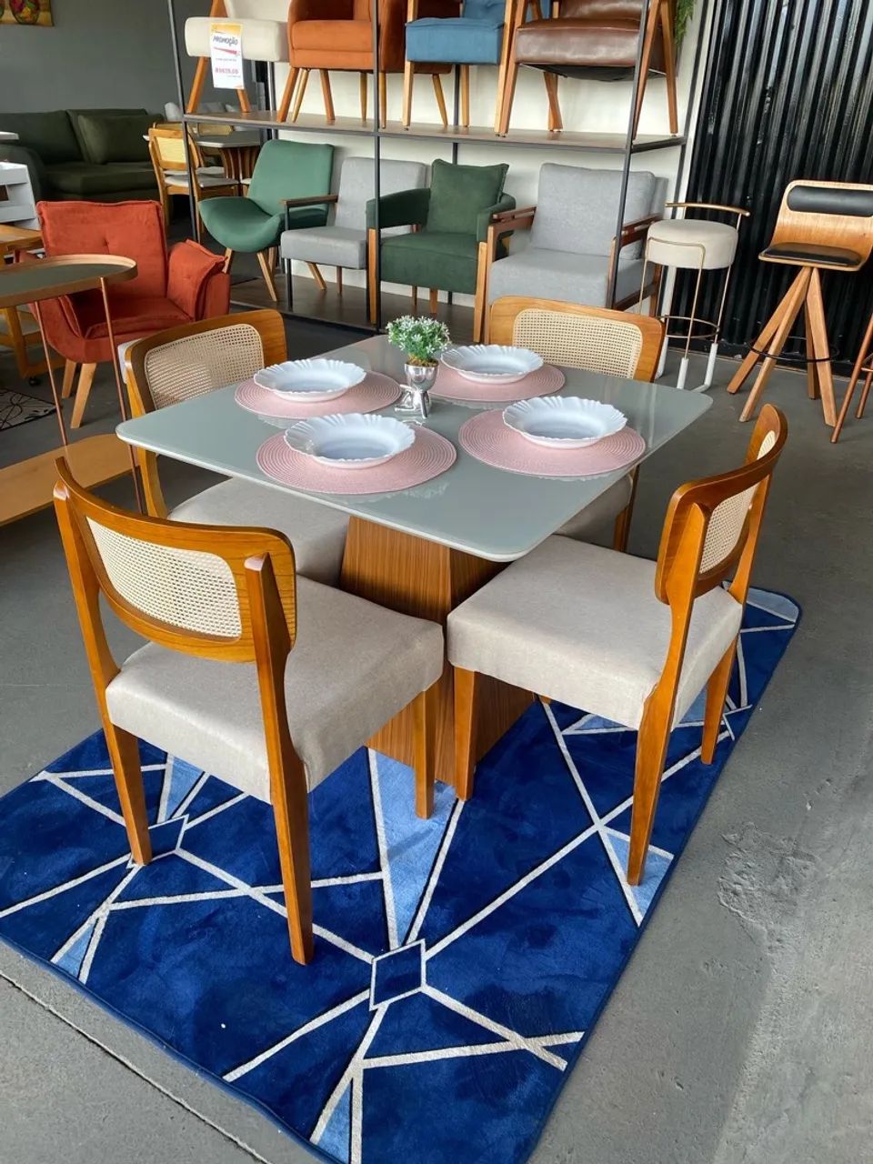 CONJUNTO MESA PRADA COM CADEIRAS ALASCA  - Foto 2
