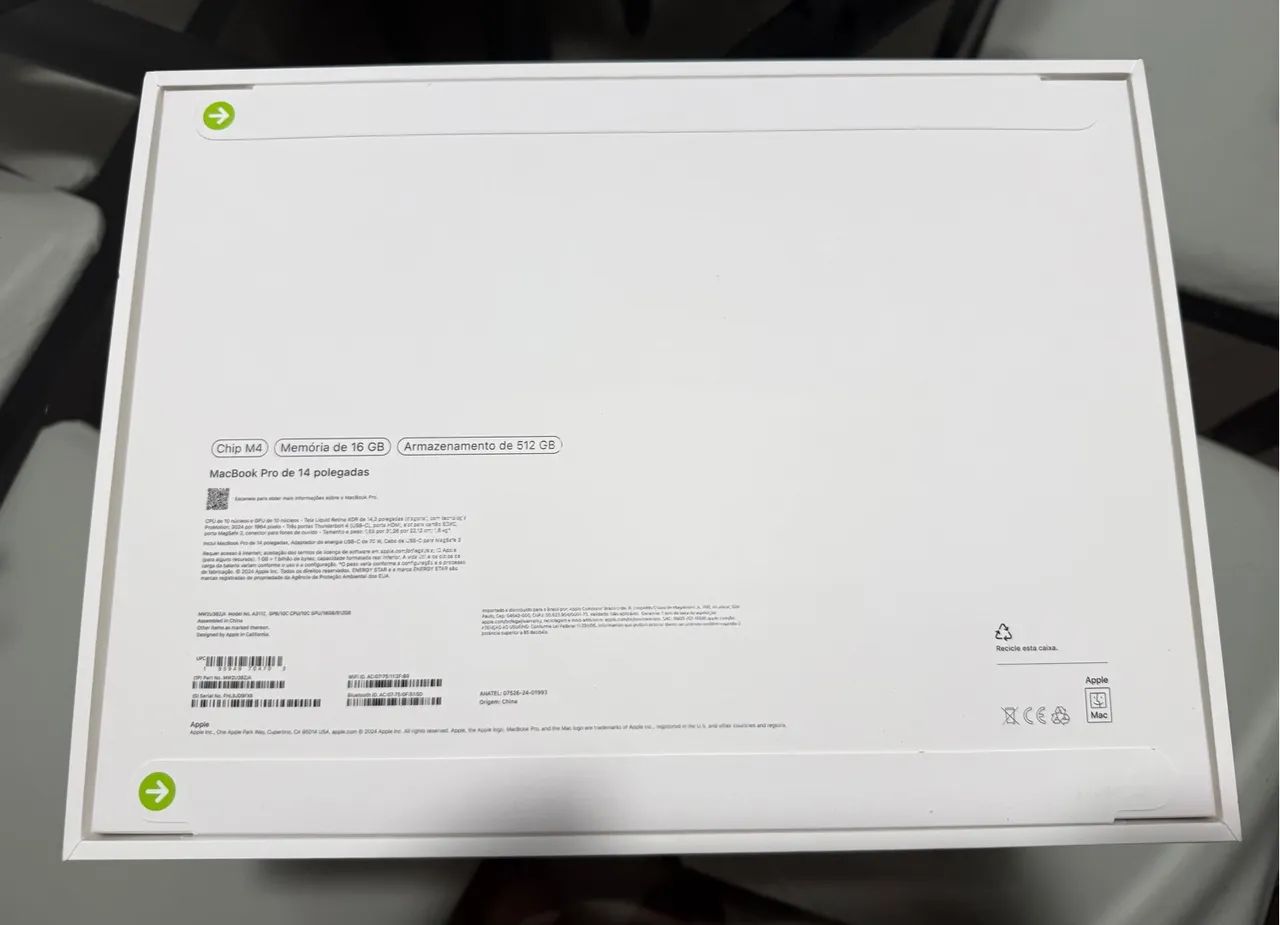 MacBook Pro 14" M4 - 16GB RAM, 512GB SSD - Novo, Lacrado na Caixa - Foto 3