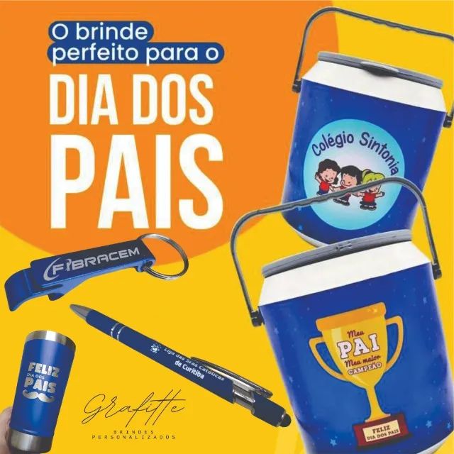 Dia dos pais  com Brindes personalizados da Grafitte
