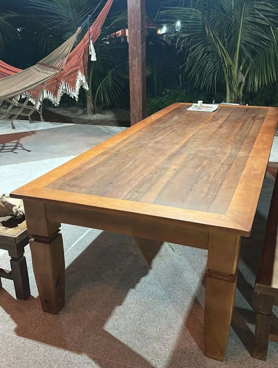 Mesa de madeira de lei rústica - Foto 5
