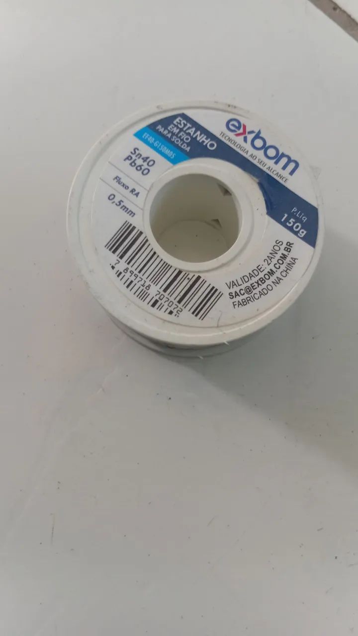 Estanho em fio para solda Exbom