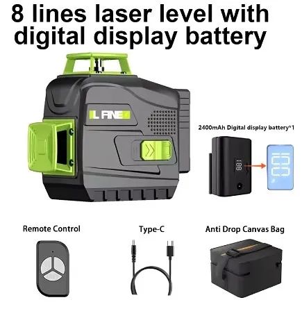 Nível Laser LFine 08 Linhas Laser Verde