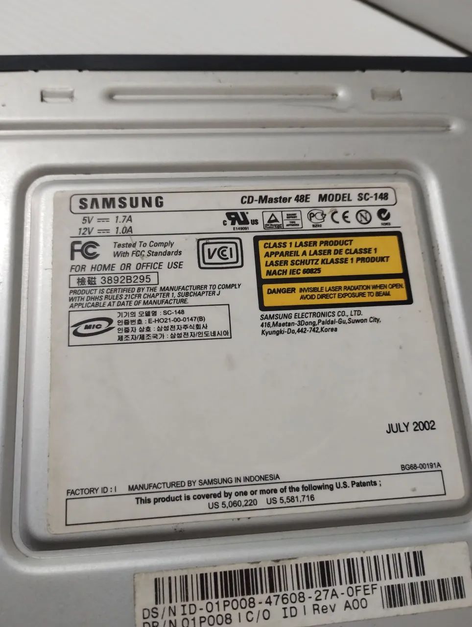 Drive Leitor de CD Samsung 2002 - Foto 2
