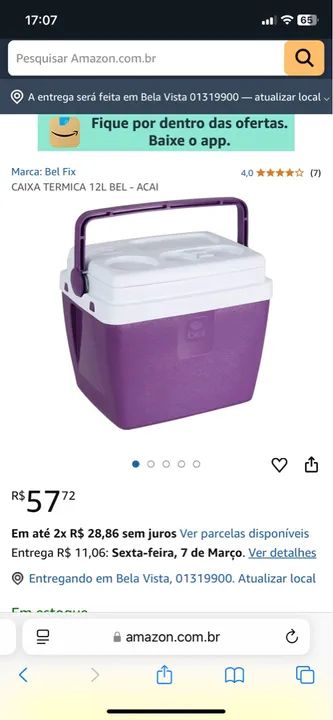 Caixa Térmica para Piquenique e bebidas - 12 L - Foto 3